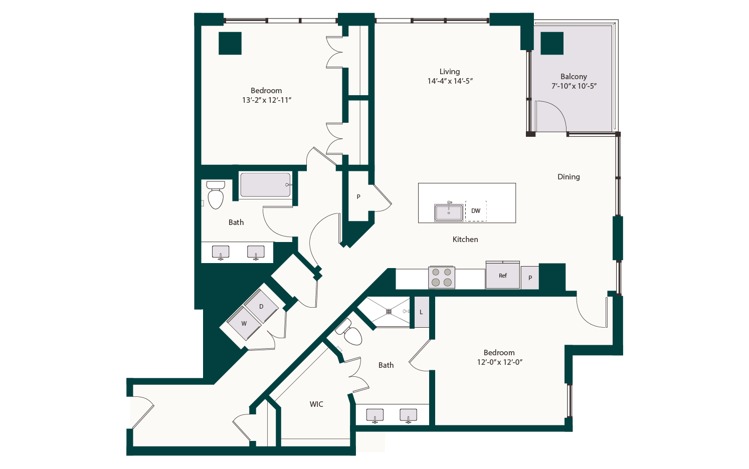 Floor plan layout diagram for B6